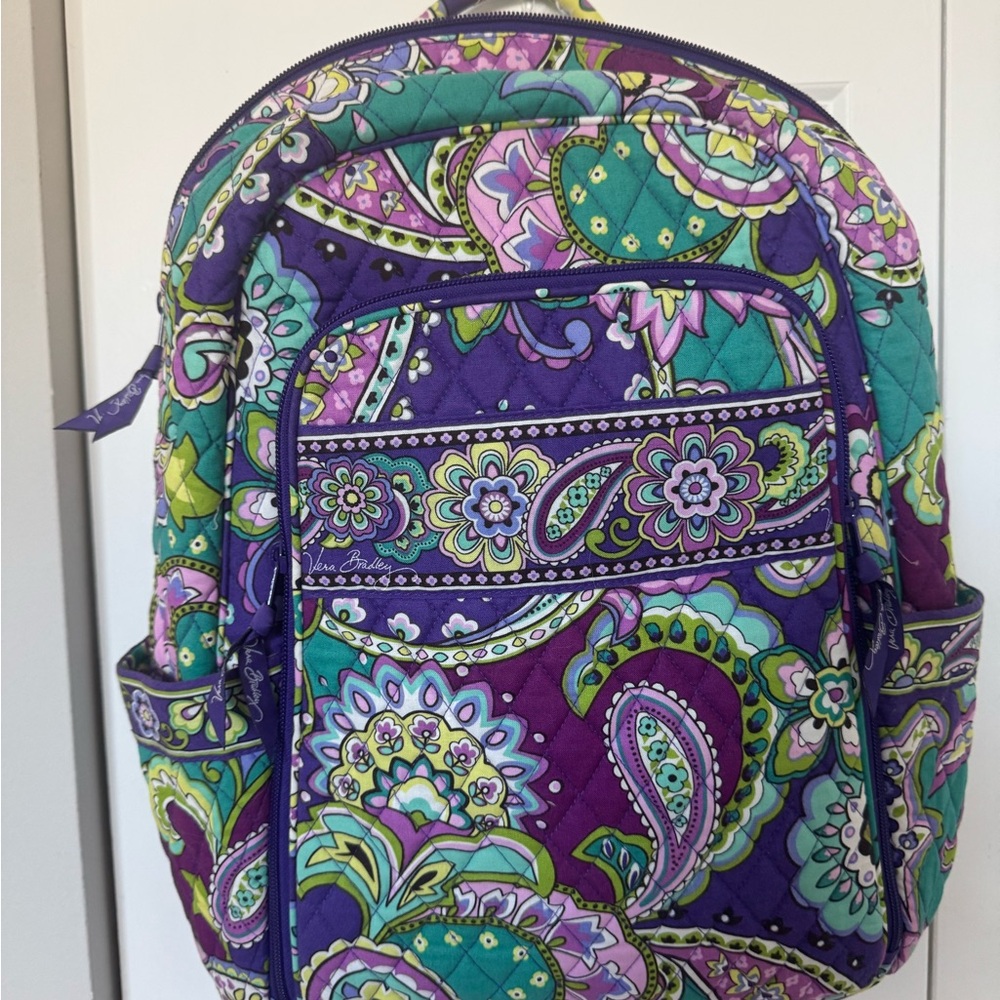 Vera Bradley Colorful Paisley Laptop Backpack